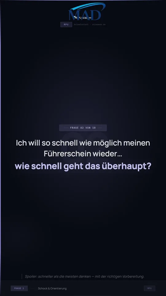 Ich will so schnell wie möglich meinen Führerschein wieder – wie schnell geht das überhaupt?