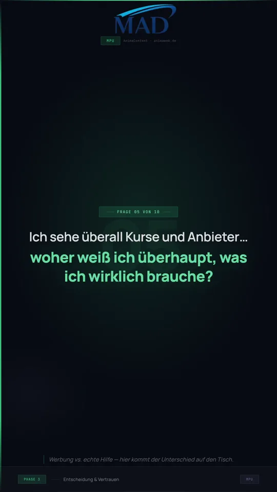 Ich sehe überall Kurse und Anbieter – woher weiß ich überhaupt, was ich wirklich brauche?